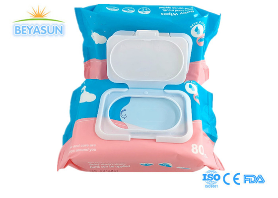 Satu kali pakai lembut Eco Baby Air basah tisu pembersih Soft Care 80PCS tas OEM