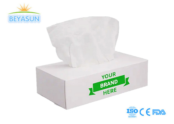Soft Box Tissue Facial 2 Ply 11GSM 130sheets Virgin Wood Pulp Putih Flat Box Tissue Paper