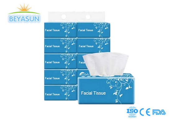 Produsen Profesional Soft Pack White Facial Tissue Paper, 2 Ply, 100% Kertas Perawan