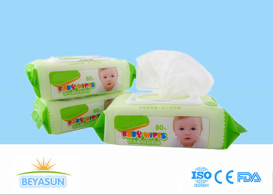 Natural Baby Disposable Wet Wipes Flushable Untuk Membersihkan Tangan / Mulut