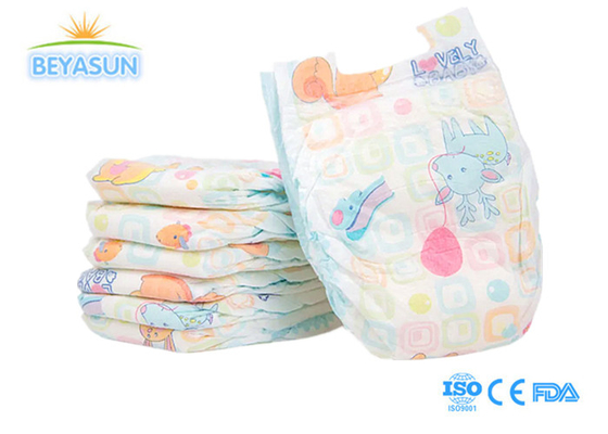 Unisex Customiziton Disposable NB Ukuran Popok Bayi Sampel Gratis Popok Absorpsi Tinggi Dengan Pita Velcro
