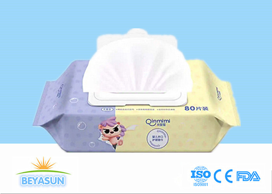 Custom Vitamin E mulut pembersih tangan sekali pakai biodegradable bayi pembersih lembut tisu basah bayi