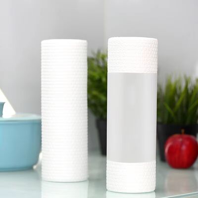 Absorptif Bisa dicuci ramah lingkungan Handuk kertas dapur dapat digunakan kembali 1 Ply 50 / Paket White Roll